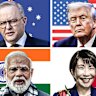 Quad leaders: Anthony Albanese, Donald Trump, Narendra Modi and Sanae Takaichi.