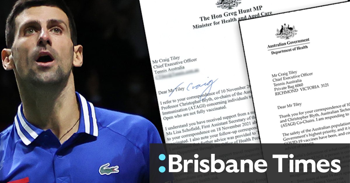 Letters from federal government cast doubt on Novak Djokovic exemption - Vimarsana News