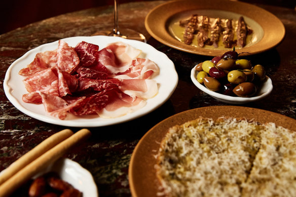 The antipasto offering.