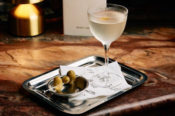 A dedicated martini menu is available.