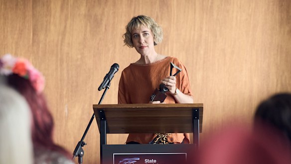 그녀는 '고마워요'라고 말할 수 있나요? 부활한 단편영화제 트롭페스트(Tropfest)에서 본선에 진출한 조지나 헤이그(Georgina Haig) 단편영화의 홀리 오스틴(Holly Austin).