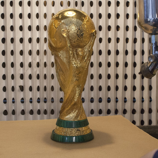 The World Cup after it is finished being made.