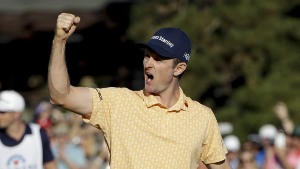 Blooming: The top-ranked Justin Rose held off Adam Scott to prevail at Torrey Pines.