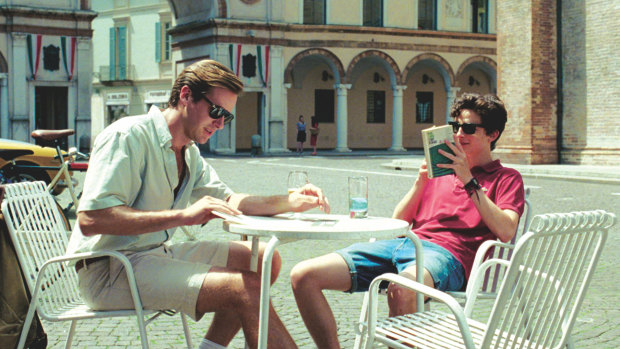The actor (left) with co-star Timothee Chalamet in 2017 film Call Me By Your Name.