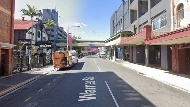 The alleged rape occurred in a laneway off Warner Street in Fortitude Valley.