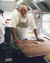 Arnold Bridges at the American Doughnut Kitchen in the 1990s.