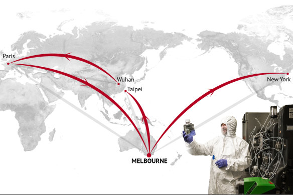 CSIRO scientists are growing both the coronavirus and vaccine candidates in their lab in Geelong, Victoria as part of a global race for a cure.