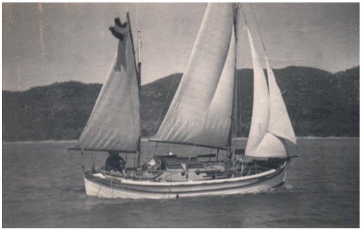 Two men in a boat: The nine-metre converted lifeboat sailed from Jakarta.