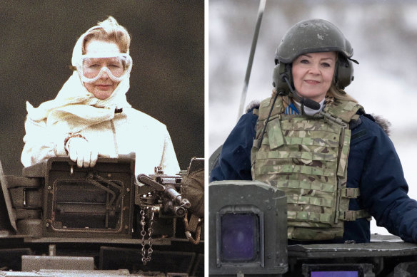 Margaret Thatcher in 1986 and Liz Truss earlier this year.