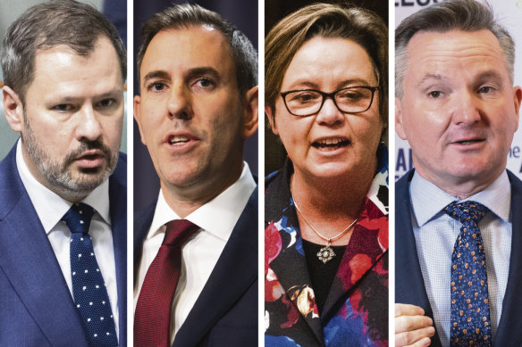 Labor ministers Ed Husic, Jim Chalmers, Madeleine King and Chris Bowen are bon the front line of the effort to bring down energy prices.