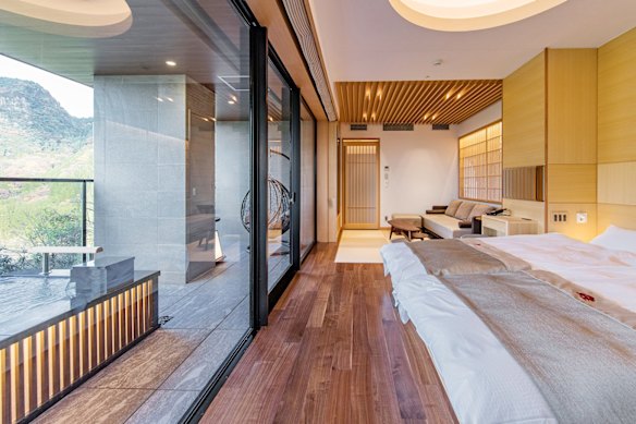 Guest room at Okuhita Onsen Umehibiki.