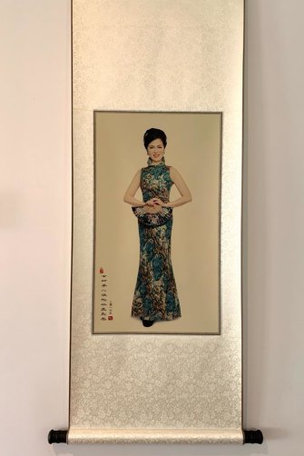 The photo on Gladys Liu's kitchen wall of the MP dressed in a cheongsam. Photo courtesy of Gladys Liu