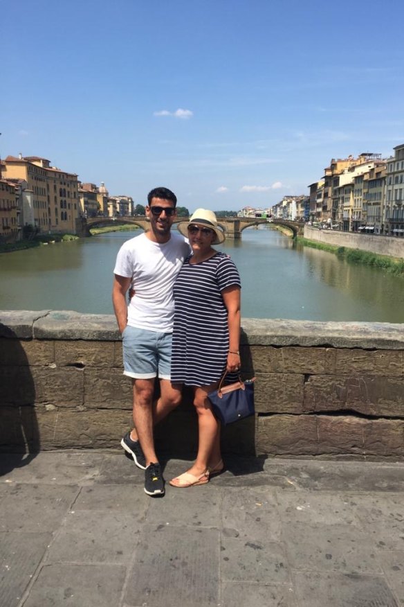 Anna and her husband Mark in Italy before the accident.