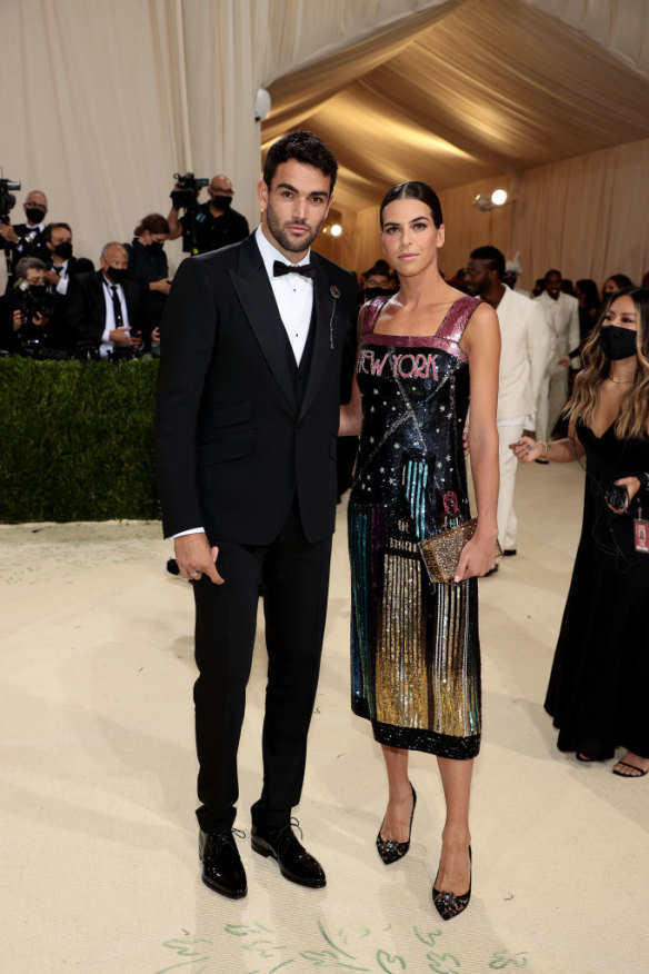 Tomljanovic attending the 2021 Met Gala with then partner, fellow tennis player Matteo Berrettini, of Italy.