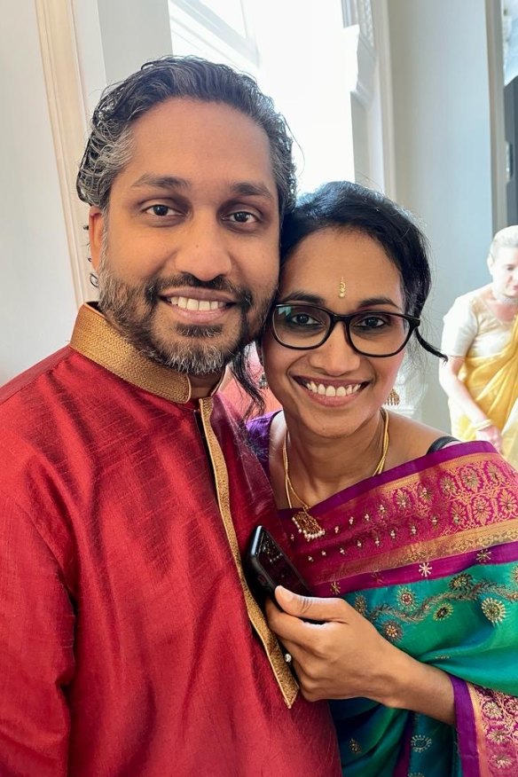 Chandran with her brother, Narendran, who describes her as “almost OCD”.
