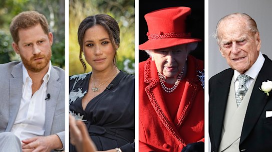 Prince Harry and Meghan, the Duchess of Sussex, say the Queen and Prince Philip were not responsible for the remark.