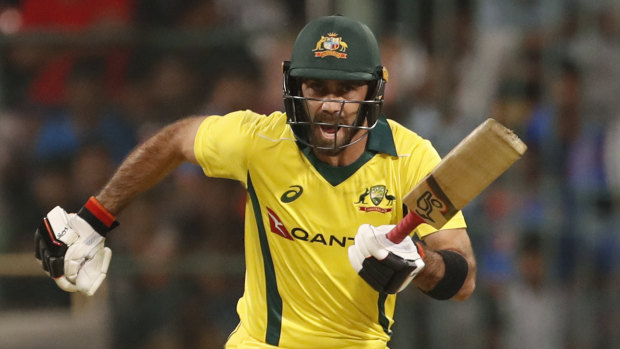 Rich vein of form: Glenn Maxwell saved Australia's innings and gave them their seventh ODI win in a row.