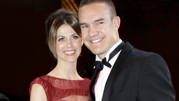 Anna and Brad Green at the 2011 Brownlow Medal count.