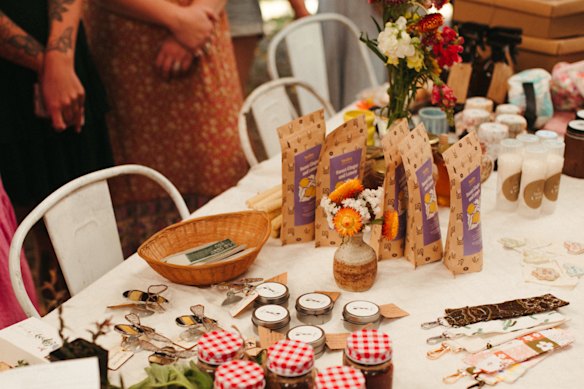 The idea is simple: you make a handful of items, swap them with others, and make new connections.