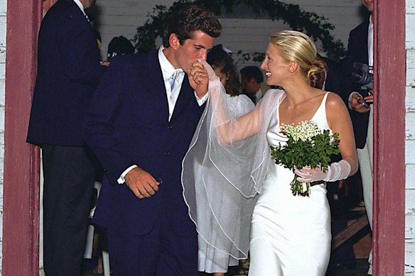 John F. Kennedy Jr., the son of President John F. Kennedy, and Carolyn Bessette on their wedding day in 1996. 