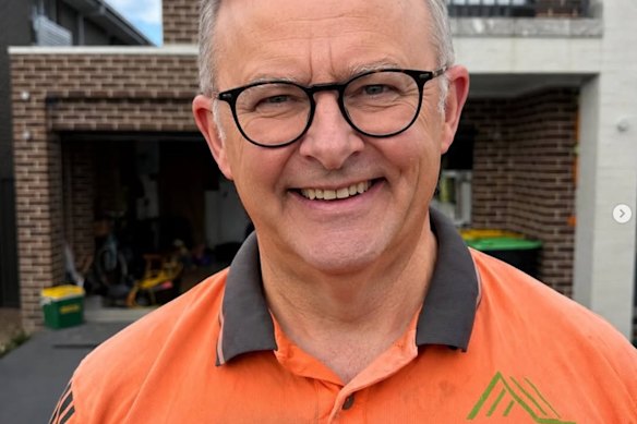 Another deepfake of the prime minister, this time in high-vis in a meme posted on Instagram by Asset Landscapes, which announced Anthony Albanese as its “Employee of the Month”. 