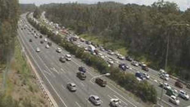 Northbound delays on the M1 through Gaven just after 1pm, following a truck rollover.