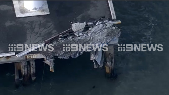 Damage to the berth at Fremantle Port 30 August 2024