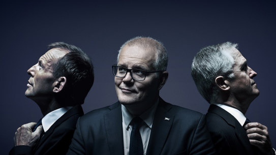 Tony Abbott, Scott Morrison and Malcolm Turnbull.