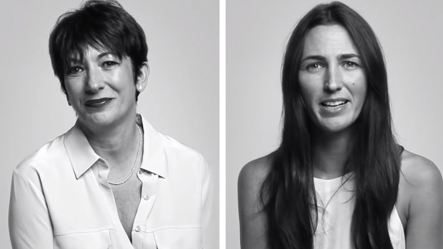 Ghislaine Maxwell, left, and Katherine Keating in publicity photos for their 2014 interview.