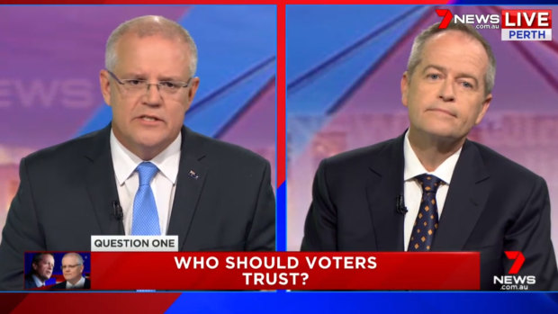 Prime Minister Scott Morrison and Opposition leader Bill Shorten go head-to-head in the televised leaders' debate ahead of the federal election.