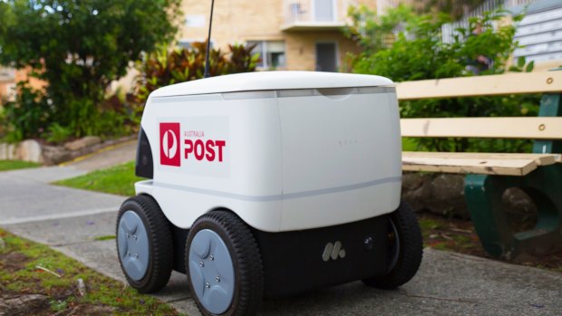 The Australia Post delivery robot nicknamed "Billy the Box"