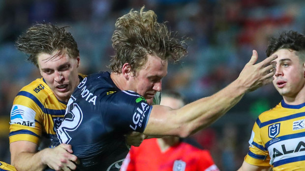 Centre of attention: Coen Hess is finding the going tough in the centres for the Cowboys.