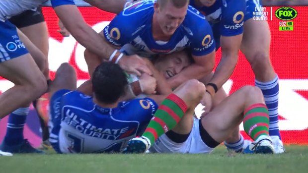 Jack Hetherington was put on report for a crusher tackle on Cameron Murray. 