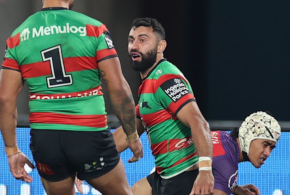 Alex Johnston helped himself to four tries for South Sydney.