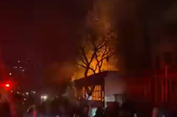 The fire in Johannesburg struck in the middle of the night.