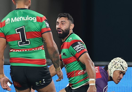 Alex Johnston helped himself to four tries for South Sydney.