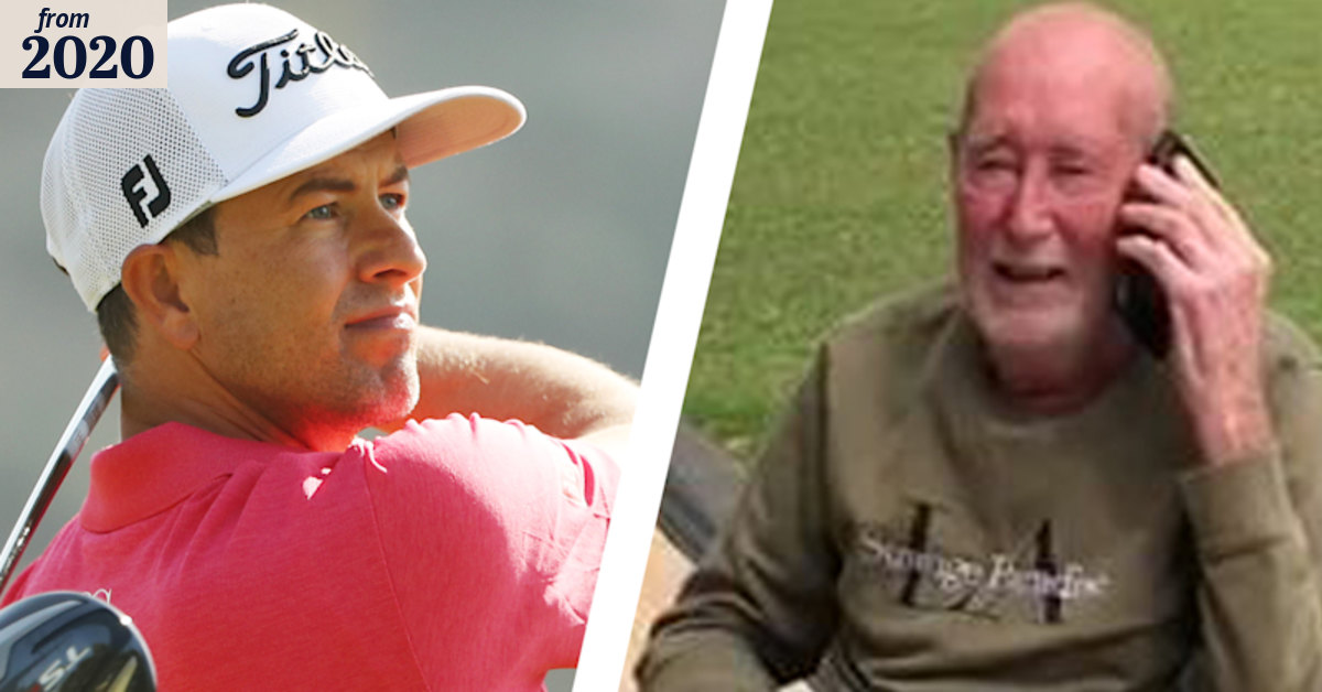 No cameras, no trophies, but Adam Scott just won the lockdown's act of kindness award