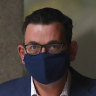 Premier Daniel Andrews said while he was happy to report a lower number of daily infections on Monday, it was too early to say if things had turned around.