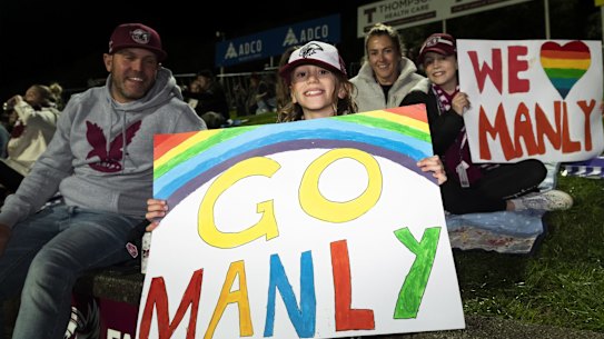 These Manly Sea Eagles fans made their voices clear.