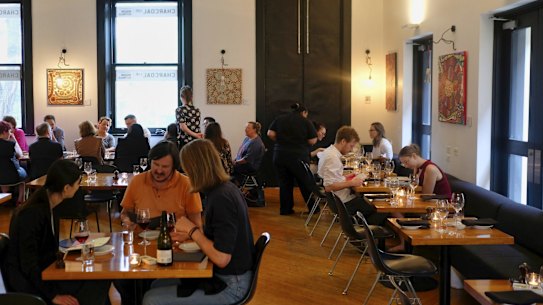 Internal photo of Charcoal Lane restaurant in Fitzroy on Thursday 6 February 2020.
Photo Luis Enrique Ascui
