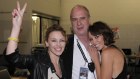 Michael Gudinski with Kylie and Danni Minogue at Melbourne’s Sound Relief bushfire benefit concert in 2009.