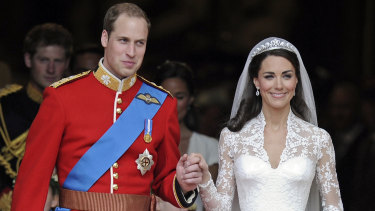 Prince William and the Duchess of Cambridge on their wedding day.