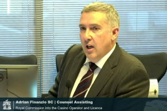 Counsel assisting the royal commission Adrian Finanzio, SC
