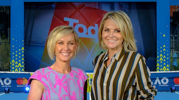 Today hosts Deb Knight and Georgie Gardner at Melbourne Park.