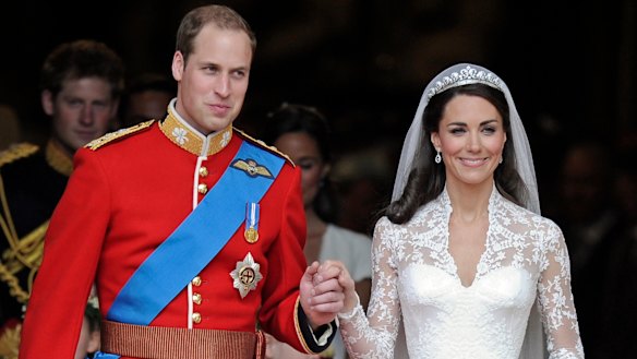 Prince William and the Duchess of Cambridge on their wedding day.