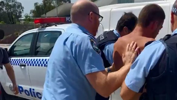 Police arrest Oliver Scales-Copeland after he allegedly stabbed two officers. 