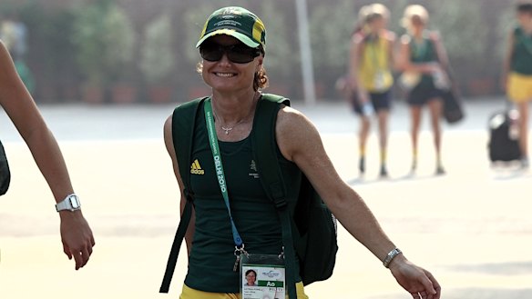 Katrina Powell at the 2010 Commonwealth Games in Delhi. 
