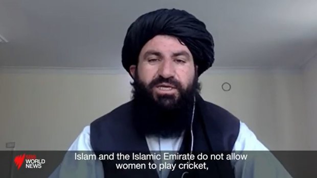 The deputy head of the Taliban’s Cultural Commission, Ahmadullah Wasiq, explains in an exclusive interview with @SBSNews why it is not necessary for women in Afghanistan to play sport and in particular cricket.