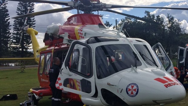 The Westpac Rescue Helicopter took one of the brothers to hospital. 