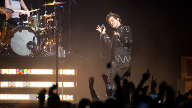 Harry Styles at his first show in Australia in Perth.